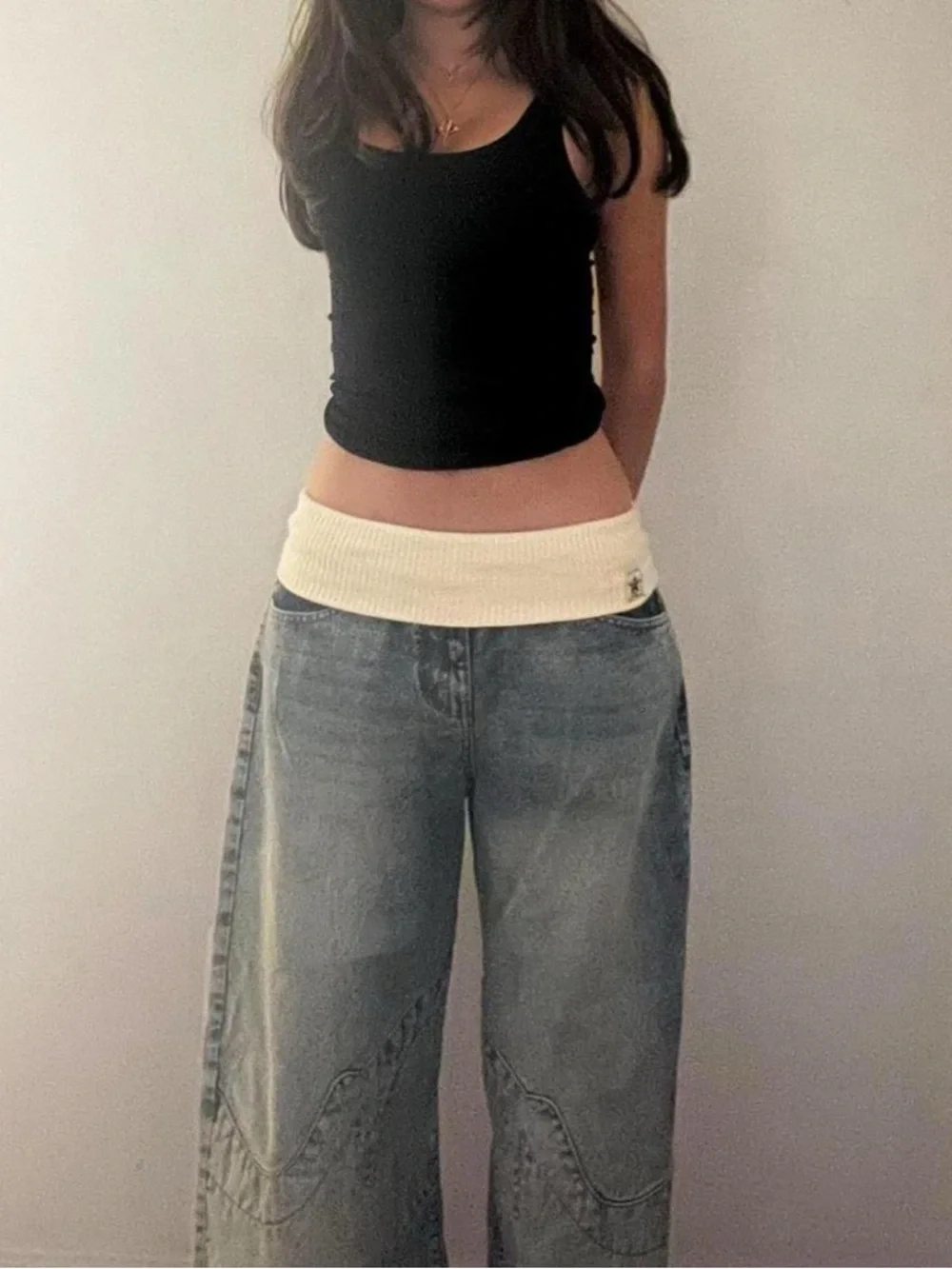 Brand New Revice Baggy Jeans size XS in Blue Crest - Picture 3 of 7